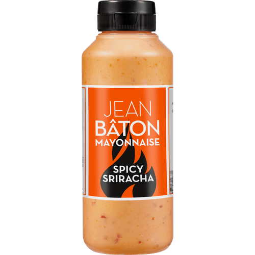 Foto van Jean Bâton Mayonaise spicy sriracha op witte achtergrond