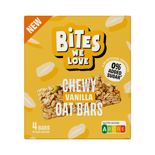 Foto van BitesWeLove Chewy vanilla 4st. op witte achtergrond