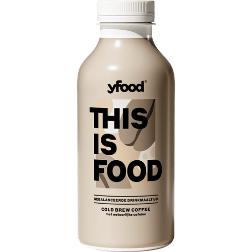 Foto van yfood Cold brew coffee op witte achtergrond