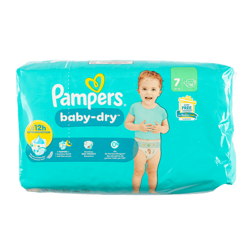 Foto van Pampers Baby-dry maat 7 op witte achtergrond