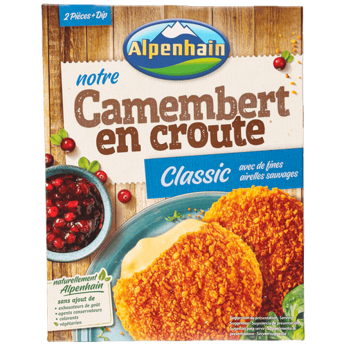 Foto van Alphenhain Bakcamembert en croute op witte achtergrond