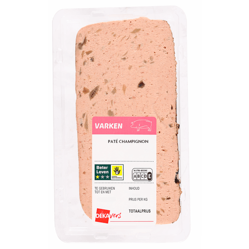 Foto van DekaVers Pate champignon op witte achtergrond