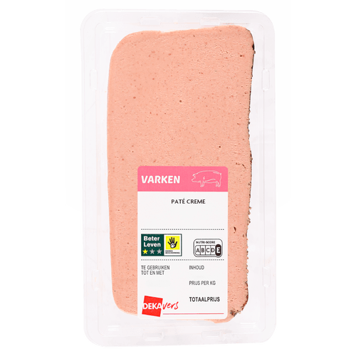 Foto van DekaVers Pate creme op witte achtergrond