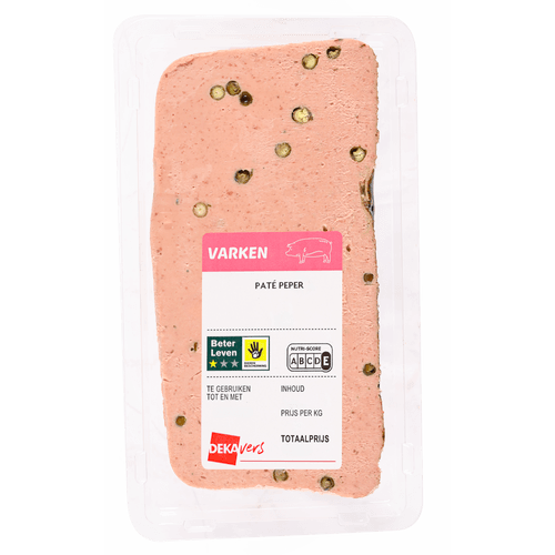 Foto van DekaVers Pate peper op witte achtergrond