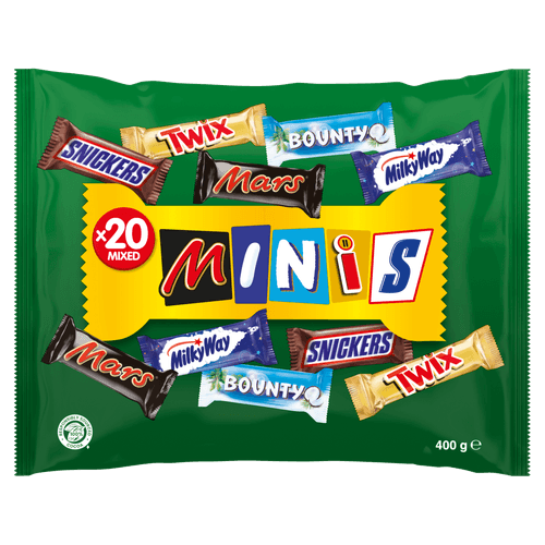 Foto van Mars Minimix 20 st. op witte achtergrond