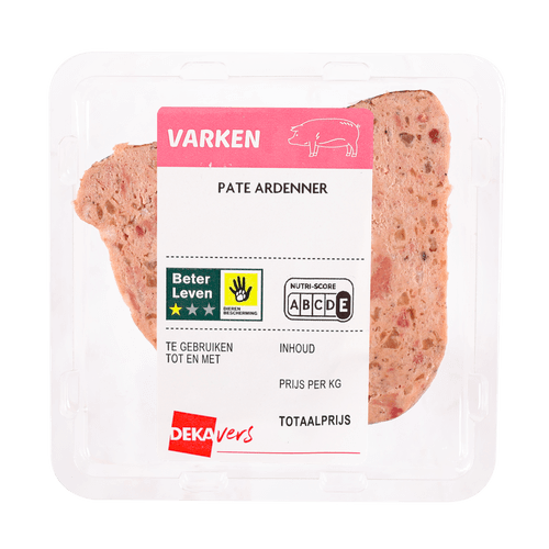 Foto van DekaVers Pate ardenner op witte achtergrond