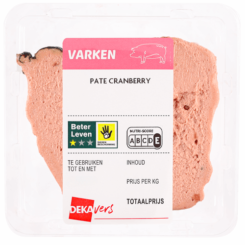 Foto van DekaVers Pate cranberry op witte achtergrond