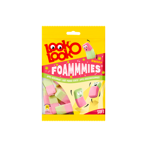 Foto van Look O Look Foamies zure appel kers op witte achtergrond