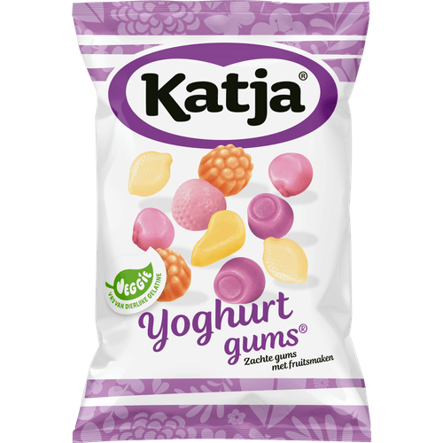 Foto van Katja Yoghurtgums op witte achtergrond