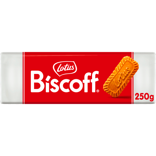 Foto van Lotus Biscoff speculoos op witte achtergrond