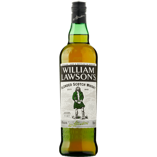 Foto van William Lawsons Whisky op witte achtergrond