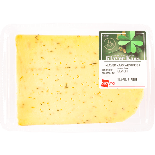 Foto van DekaVers West friese kruidenkaas plakken op witte achtergrond