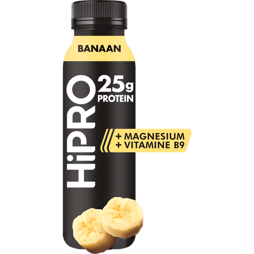 Foto van HiPRO Proteine drink banaan op witte achtergrond