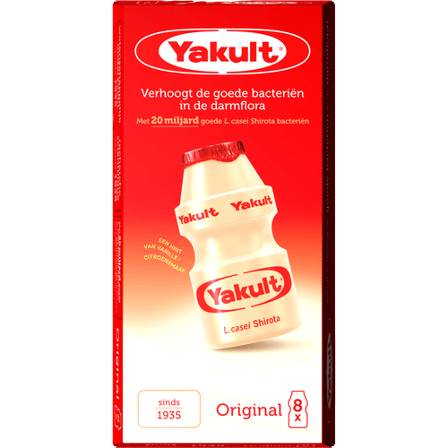 Foto van Yakult Drink original 8 stuks op witte achtergrond