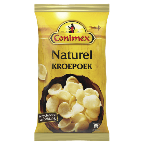 Foto van Conimex Kroepoek naturel op witte achtergrond