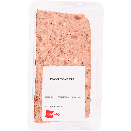 Foto van DekaVers Pate knoflook op witte achtergrond