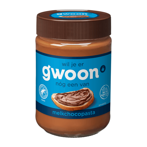 Foto van G'woon Chocopasta melk op witte achtergrond