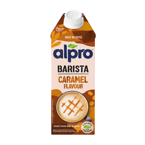 Foto van Alpro Barista flavoured caramel op witte achtergrond