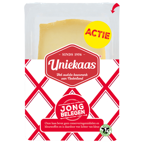 Foto van Uniekaas Jong belegen stuk op witte achtergrond