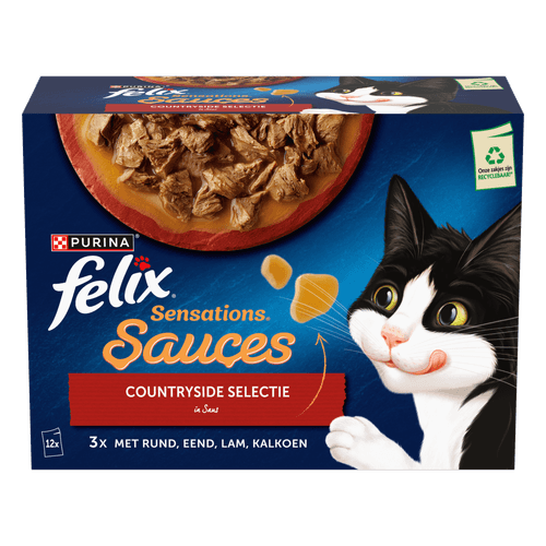 Foto van Felix Kattenvoer sensations countryside12 stuks op witte achtergrond