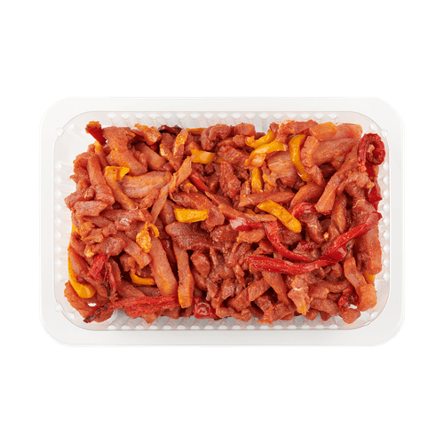 Foto van DekaVers Varkensreepjes shoarma op witte achtergrond