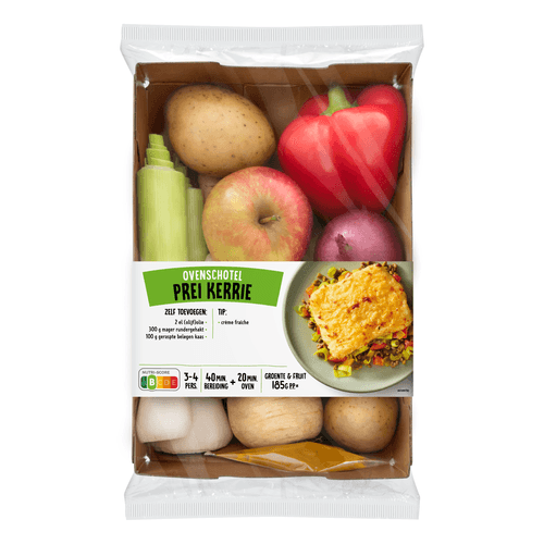 Foto van Verspakket Prei kerrie op witte achtergrond