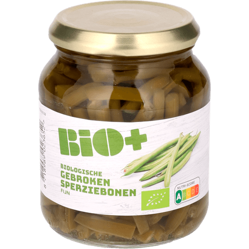 Foto van Bio+ Gebroken sperziebonen fijn op witte achtergrond