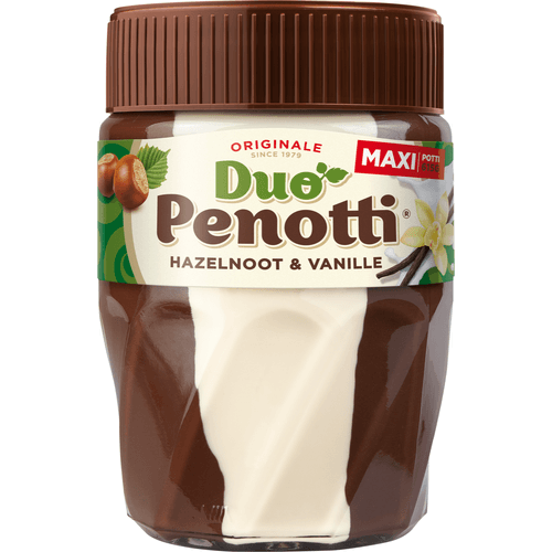 Foto van Penotti Duopasta hazelnoot op witte achtergrond