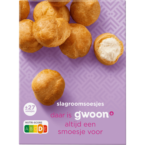 Foto van G'woon Slagroomsoesjes 27 stuks op witte achtergrond