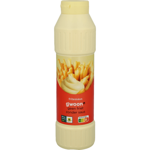 Foto van G'woon Fritessaus op witte achtergrond