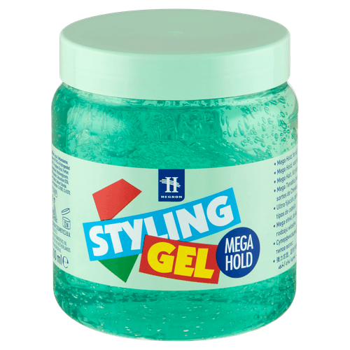 Foto van Hegron Haargel mega hold op witte achtergrond