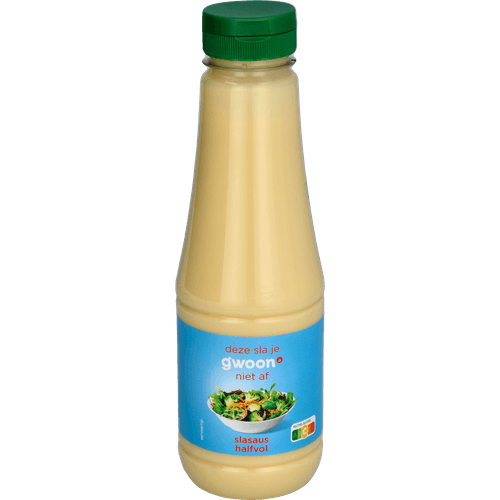 Foto van G'woon Slasaus halfvol op witte achtergrond