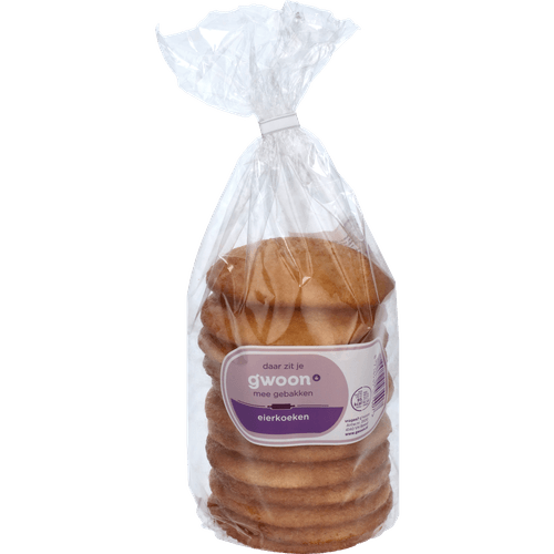 Foto van G'woon Eierkoeken 12 stuks op witte achtergrond