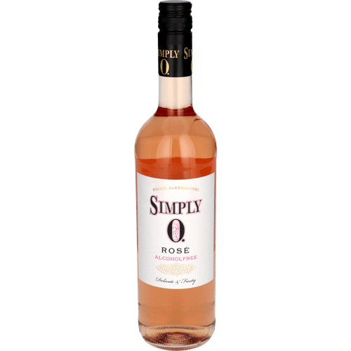 Foto van Simply 0 Rosé alcoholvrij op witte achtergrond