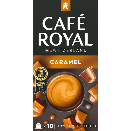 Foto van Café Royal Koffiecups caramel op witte achtergrond