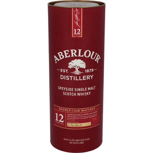 Foto van Aberlour Whisky double cask matured 12 year Schotland op witte achtergrond