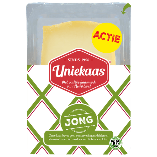 Foto van Uniekaas Jong stuk op witte achtergrond