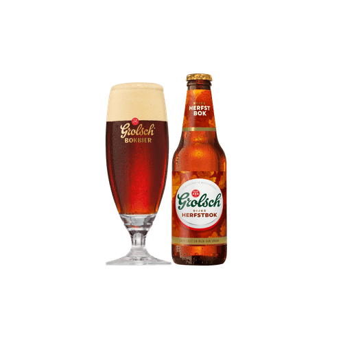 Foto van Grolsch Herfstbok op witte achtergrond