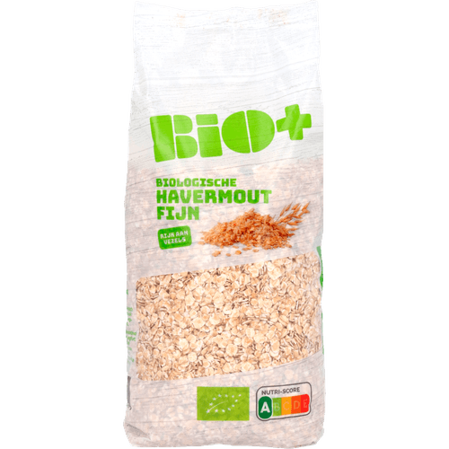 Foto van Bio+ Havervlokken fijn op witte achtergrond