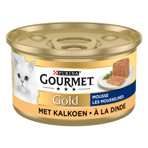 Foto van Gourmet Gold mousse kalkoen op witte achtergrond