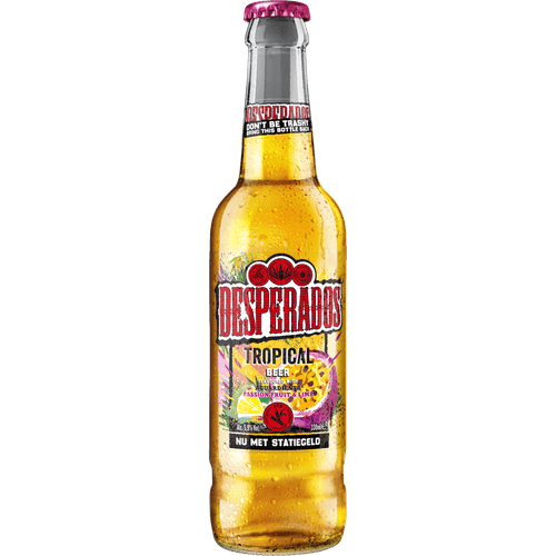 Foto van Desperados Tropical op witte achtergrond