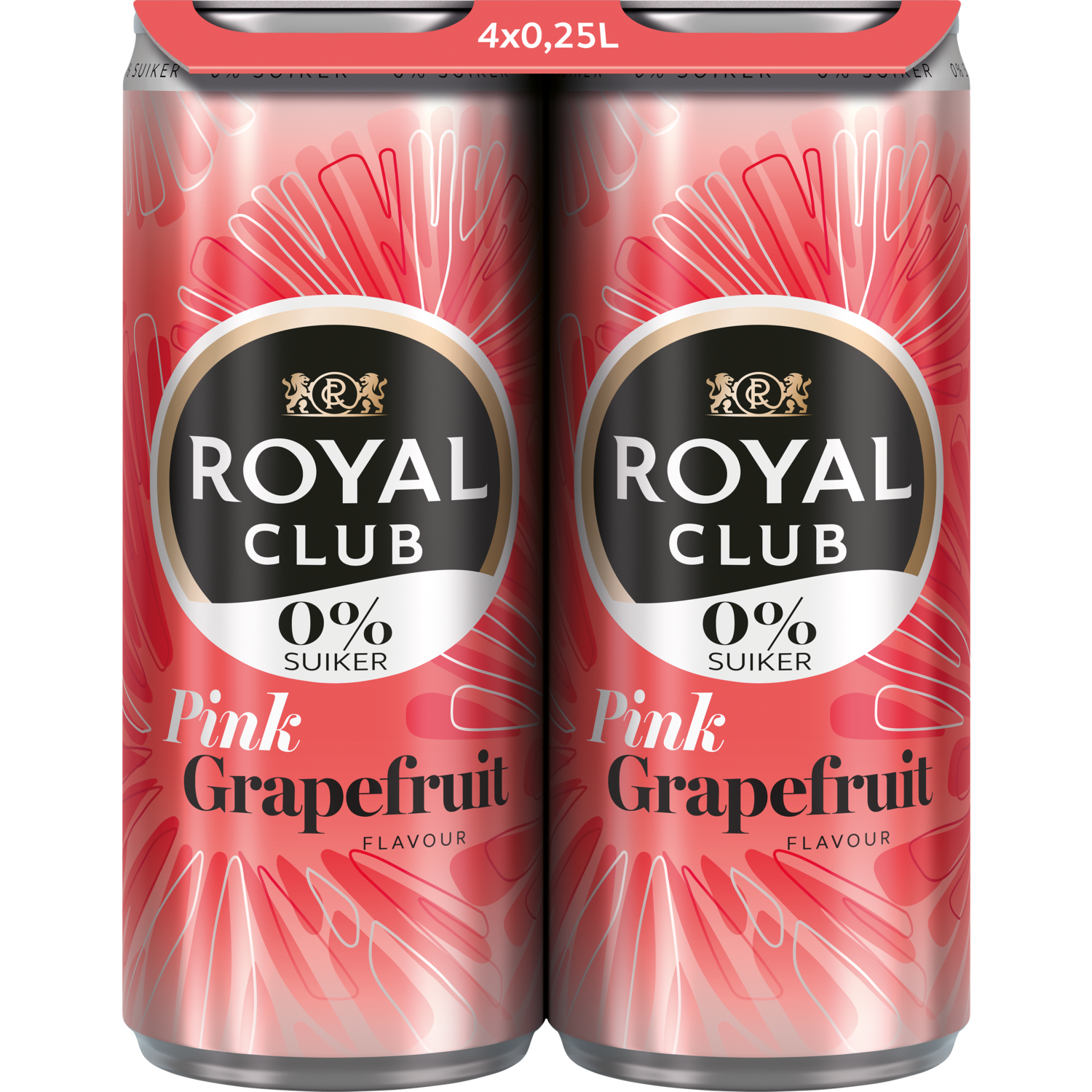 Royal Club Pink grapefruit 0% 4 x 25cl