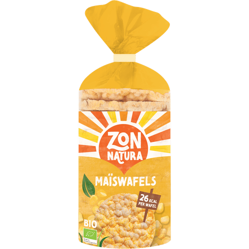 Foto van Zonnatura Maïswafel op witte achtergrond
