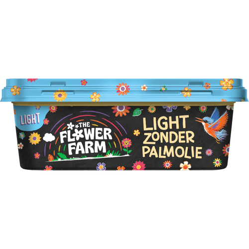 Foto van Flowerfarm Smeren zonder palmolie light op witte achtergrond