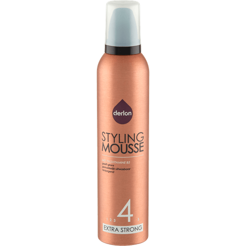 Foto van Derlon Styling mousse extra sterk op witte achtergrond
