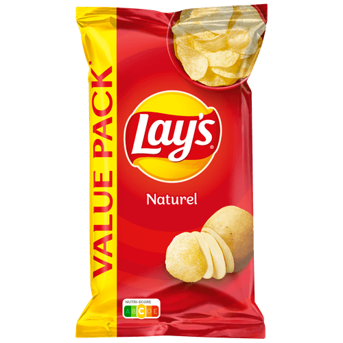 Foto van Lay's Chips naturel op witte achtergrond