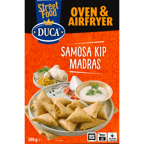 Foto van Duca Samosa kip madras 15 stuks op witte achtergrond
