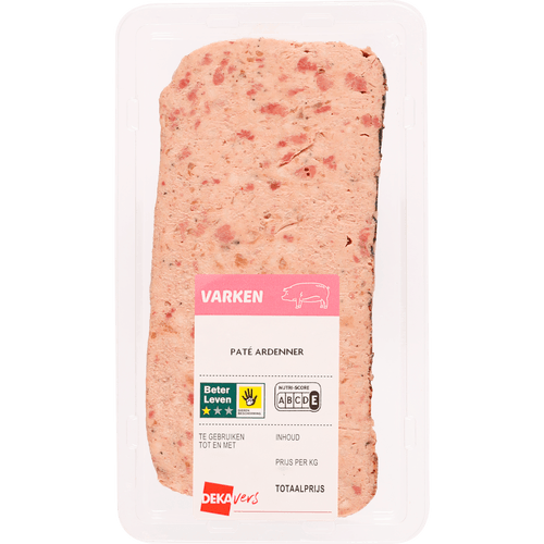 Foto van DekaVers Pate ardenner op witte achtergrond