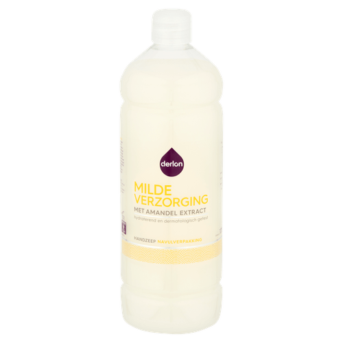 Foto van Derlon Vloeibare zeep navulling milde verzorging op witte achtergrond