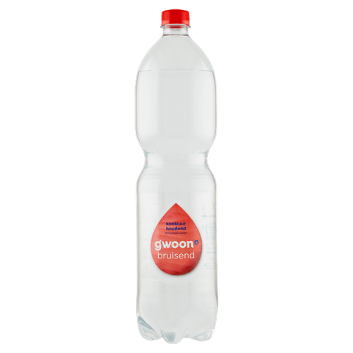 Foto van G'woon Mineraalwater koolzuurhoudend op witte achtergrond